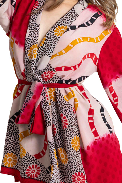Kimono wrap dress QIU